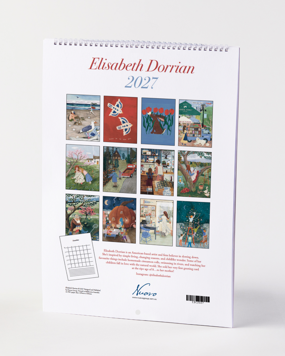 2027 Elisabeth Dorrian Calendar by Nuovo Group