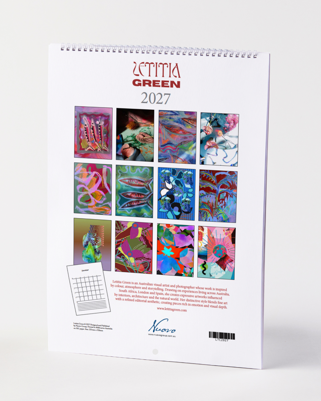 2027 Letitia Green Calendar by Nuovo Group