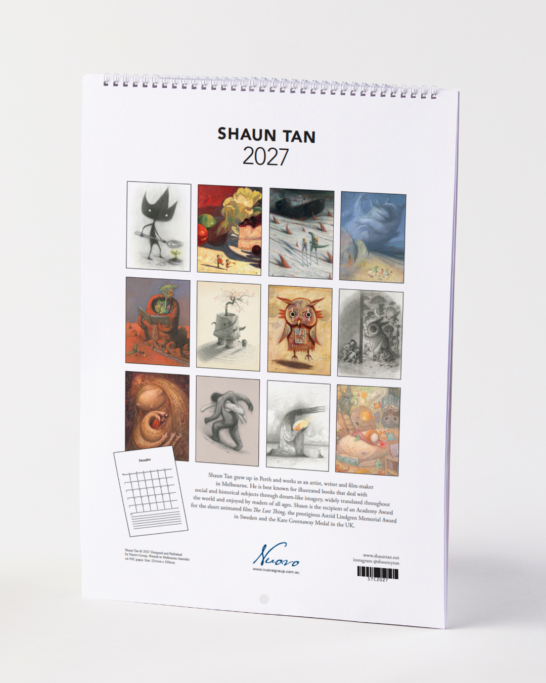 Paintings and Drawings 2027 Calendar by Nuovo Group x Shaun Tan
