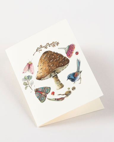 Greeting Card - Brown Spotty Mushroom by Nuovo Group x Anna Pignataro