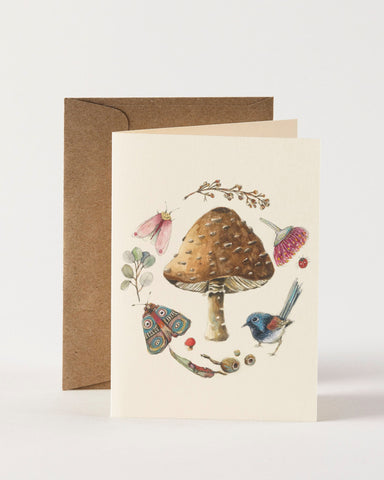 Greeting Card - Brown Spotty Mushroom by Nuovo Group x Anna Pignataro